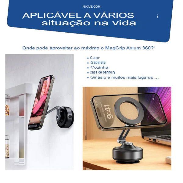 Suporte MagGrip Axium 360 para carro + Brinde Exclusivo