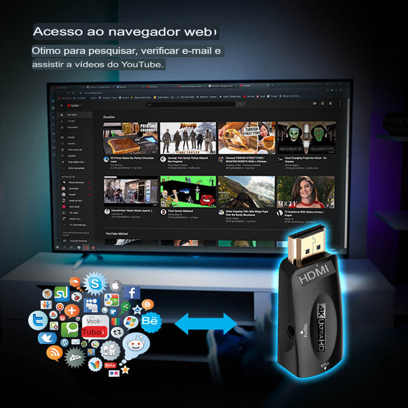 Dispositivo de Streaming TV SmartAunlu™ -  + Brinde Exclusivo