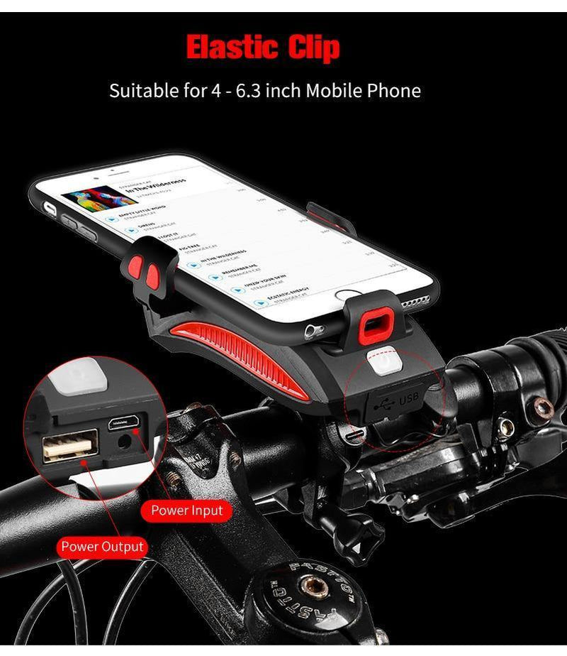 Farol de Bicicleta  recarregavel para celular