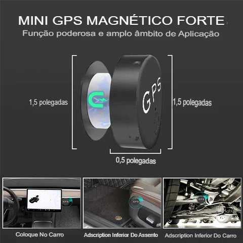 Mini rastreador GPS magnético EasyFind AZR™ + Brinde Exclusivo