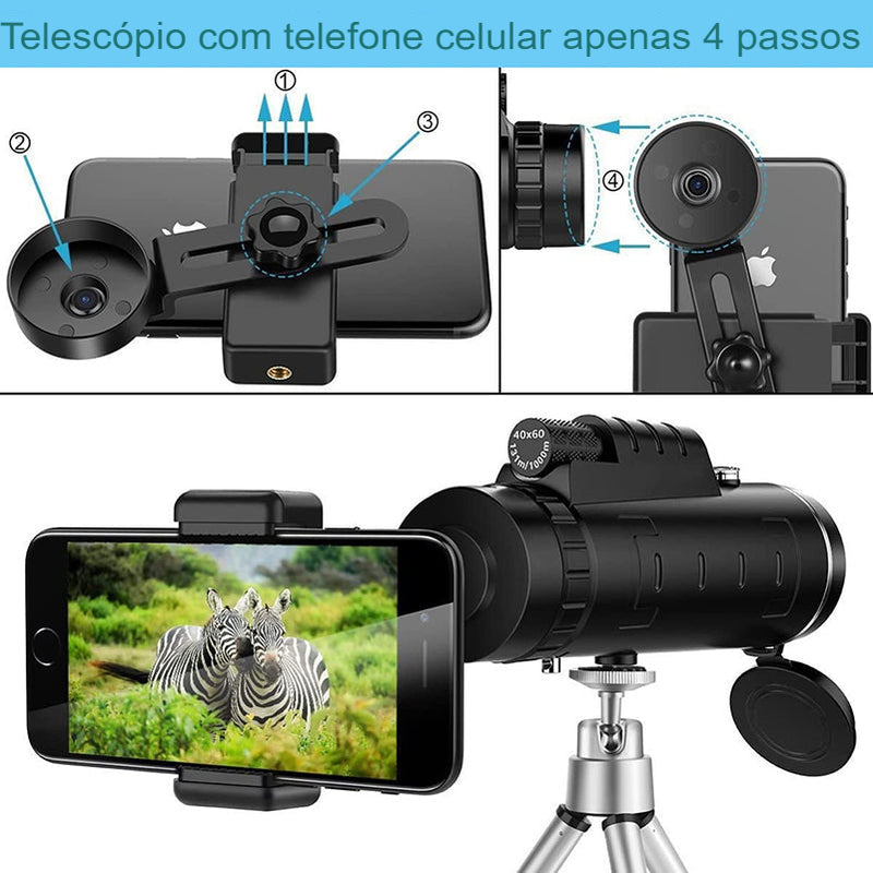 🔭Telescópio ultraportátil de visão noturna StallarSight™ 500X + Brinde Exclusivo
